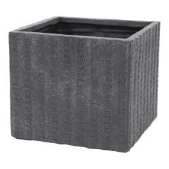 Plantenbak Arkansas Cubi - L27 X B27 X H28cm - Donkergrijs