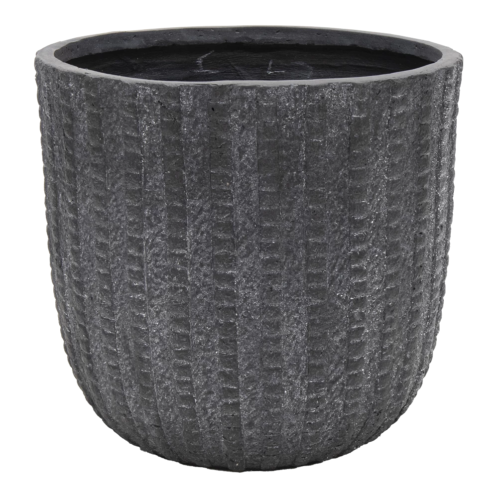 Bloempot Arkansas Egg - D45 X H43cm - Donkergrijs 1 Bloempot Arkansas Egg - D45 X H43cm - Donkergrijs