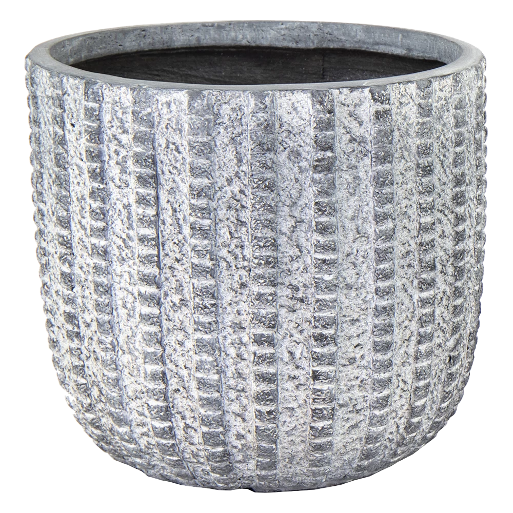 Bloempot Arkansas Egg Washed - D39 X H38cm - Lichtgrijs 1 Bloempot Arkansas Egg Washed - D39 X H38cm - Lichtgrijs