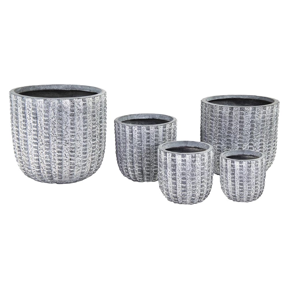 Bloempot Arkansas Egg Washed - D39 X H38cm - Lichtgrijs 2 Bloempot Arkansas Egg Washed - D39 X H38cm - Lichtgrijs - Afbeelding 2