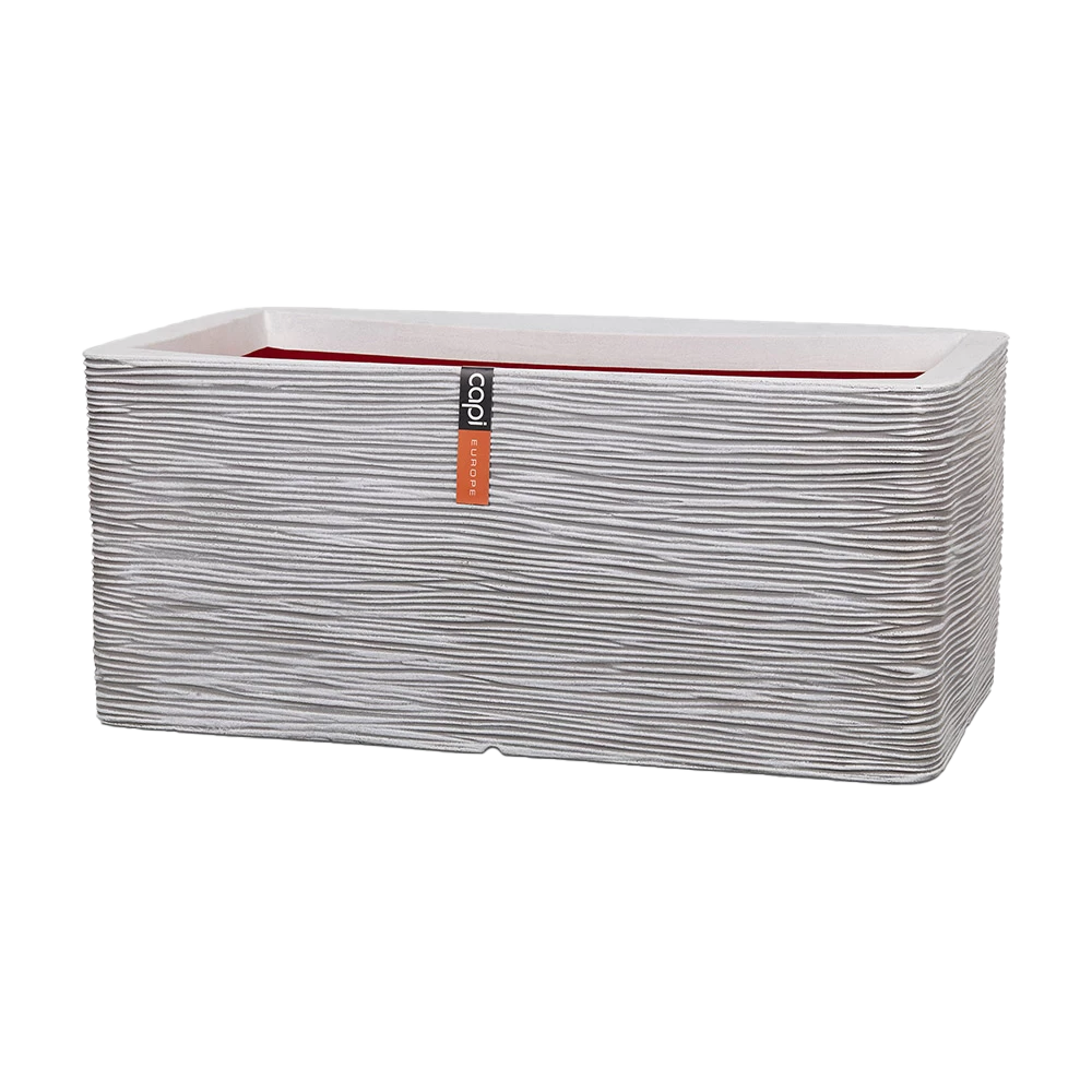 Capi Plantenbak Rechthoek Nature Rib NL - L73 X B39 X H32cm - Ivoor 1 Capi Plantenbak Rechthoek Nature Rib NL - L73 X B39 X H32cm - Ivoor