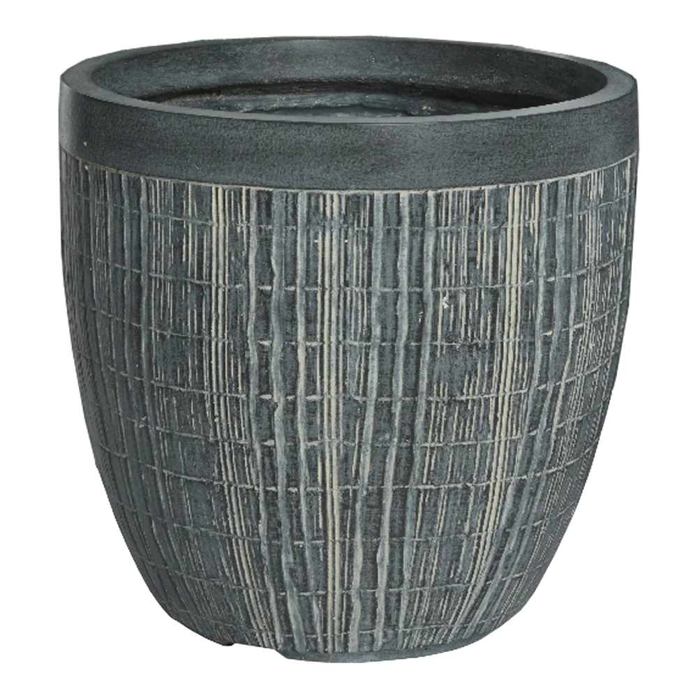 Bloempot Bryan - D31 X H31cm - Grijs 1 Bloempot Bryan - D31 X H31cm - Grijs