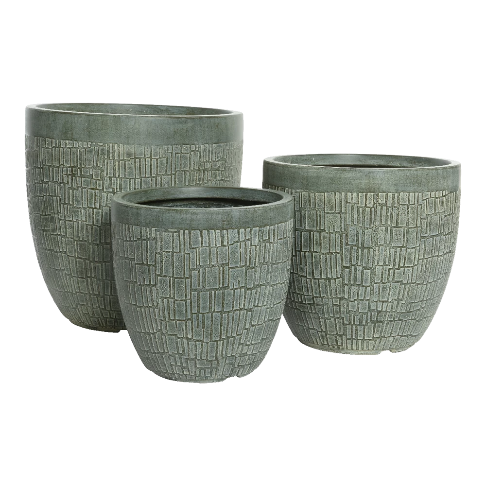 Bloempot Dean - D31 X H31cm - Groen 2 Bloempot Dean - D31 X H31cm - Groen - Afbeelding 2