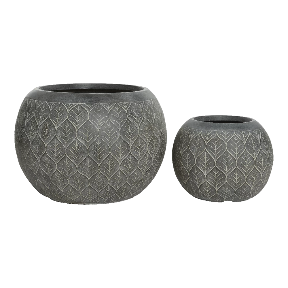 Bloempot Ella - D36 X H27,5cm - Grijs 2 Bloempot Ella - D36 X H27,5cm - Grijs - Afbeelding 2