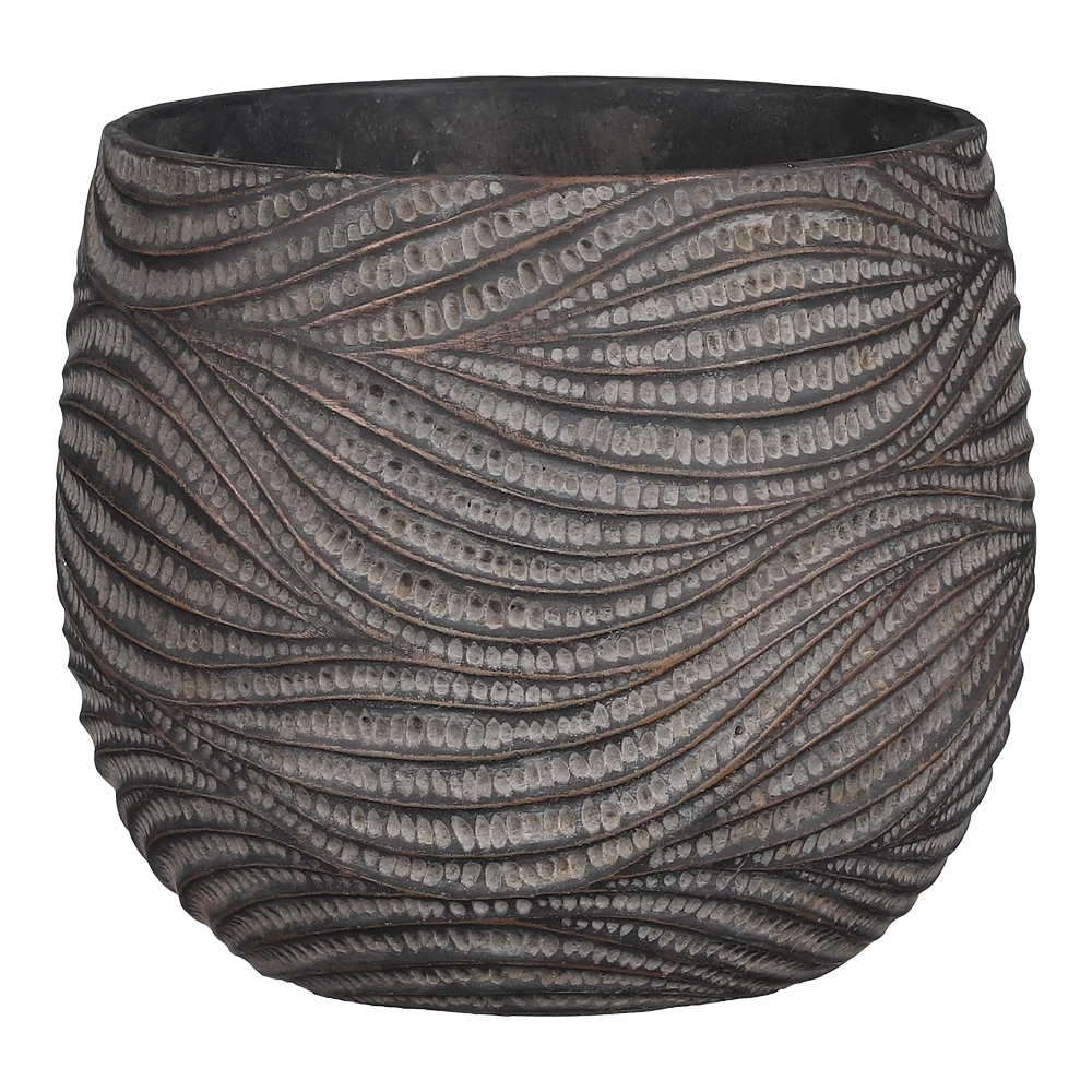 Bloempot Hendrick - D21,5 X H19cm - Bruin 1 Bloempot Hendrick - D21,5 X H19cm - Bruin