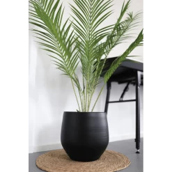 Bloempot Petra - D19 X H16cm - Mat Zwart -Groene Tuin Verkoop bloempot petra mat zwart 4