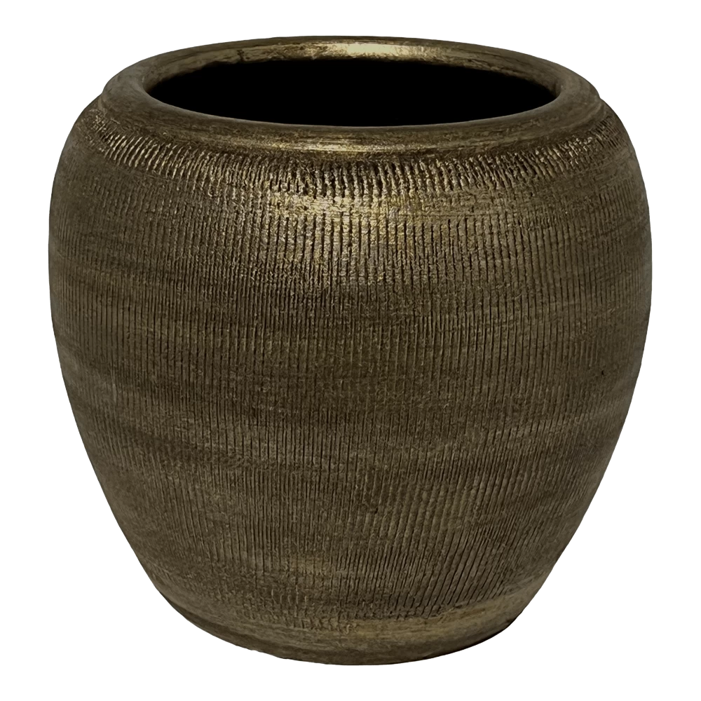 Bloempot Phoenix - D29 X H27cm - Goud 1 Bloempot Phoenix - D29 X H27cm - Goud