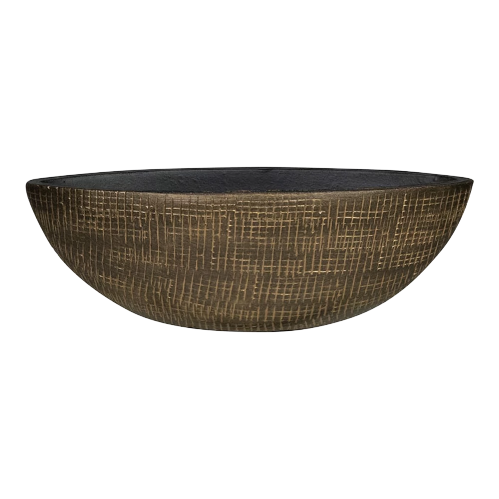 Bloempot Ryan Ovaal - L35 X B12 X H12cm - Shiny Gold 1 Bloempot Ryan Ovaal - L35 X B12 X H12cm - Shiny Gold