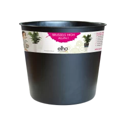 Groene Tuin Verkoop 35 Plantencontainer Elho Brussels Diamond Hoog 32cm - Living Black