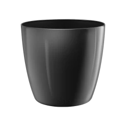 Bloempot Elho Brussels Diamond Rond 22cm - Metallic Zwart