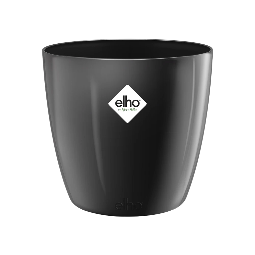 Bloempot Elho Brussels Diamond Rond 22cm - Metallic Zwart 2 Bloempot Elho Brussels Diamond Rond 22cm - Metallic Zwart - Afbeelding 2