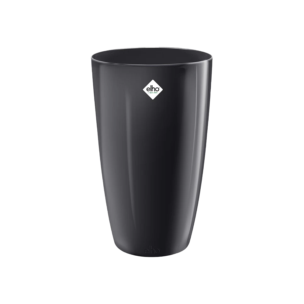 Bloempot Elho Brussels Diamond Rond Hoog 27cm - Metallic Zwart 2 Bloempot Elho Brussels Diamond Rond Hoog 27cm - Metallic Zwart - Afbeelding 2