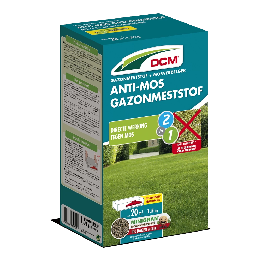 DCM Anti-mos Gazonmeststof - 1,5kg - Gazonmeststof 1 DCM Anti-mos Gazonmeststof - 1,5kg - Gazonmeststof