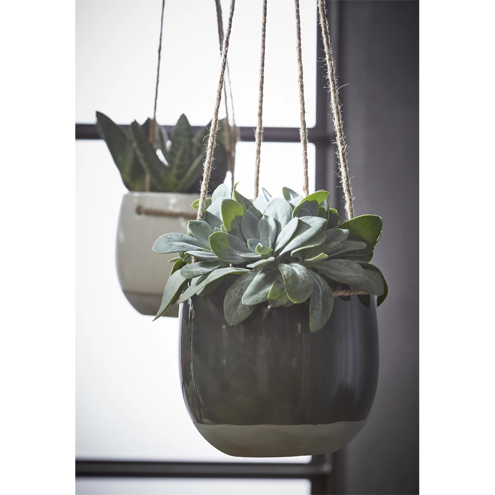 Hangpot Resa - D13,5 X H11,5cm - Donkergrijs - Afbeelding 2