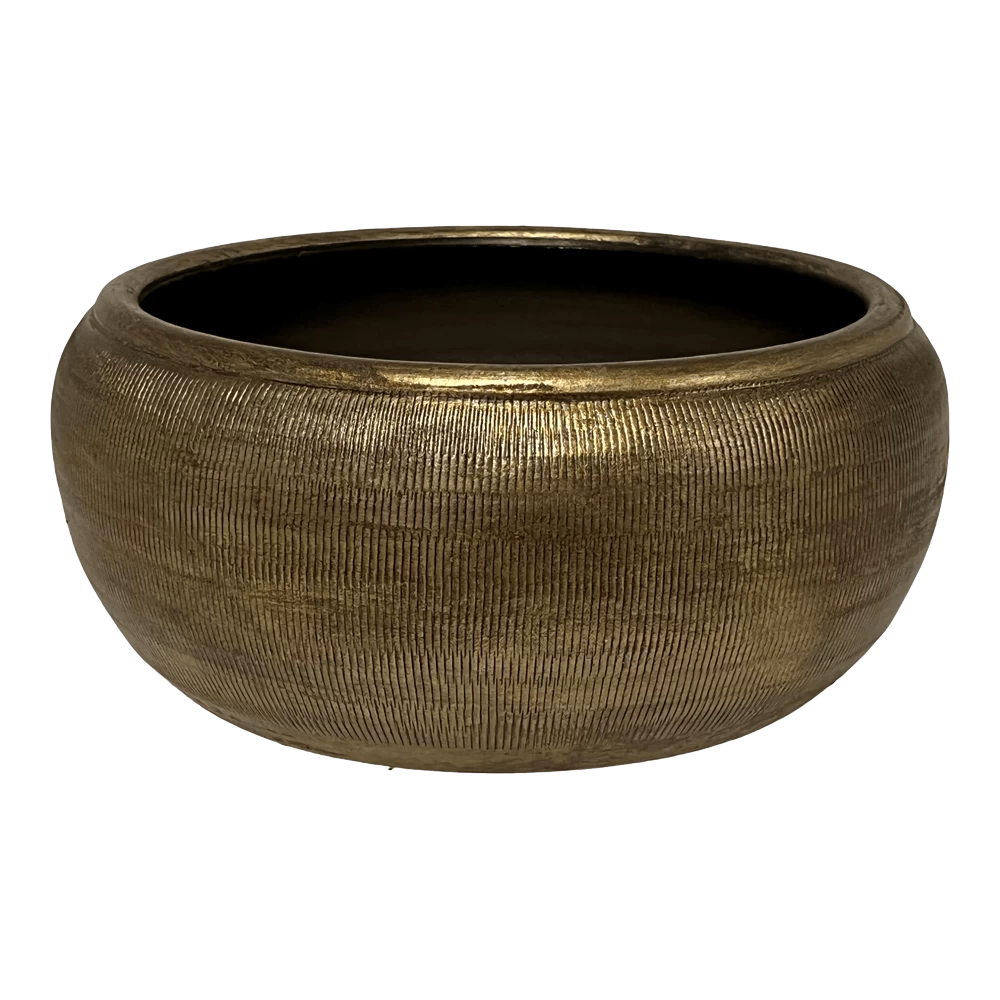 Plantenschaal Phoenix - D29 X H13cm - Goud 1 Plantenschaal Phoenix - D29 X H13cm - Goud