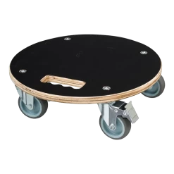 Groene Tuin Verkoop 43 Plantentrolley Rond U00d838 Cm - FSC Hout/zwart - Nature