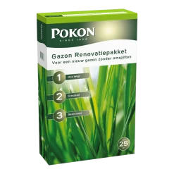 Pokon Gazon Renovatiepakket 3-in-1 1,75kg Voor 25mu00b2 - Gazonmeststof, Graszaad