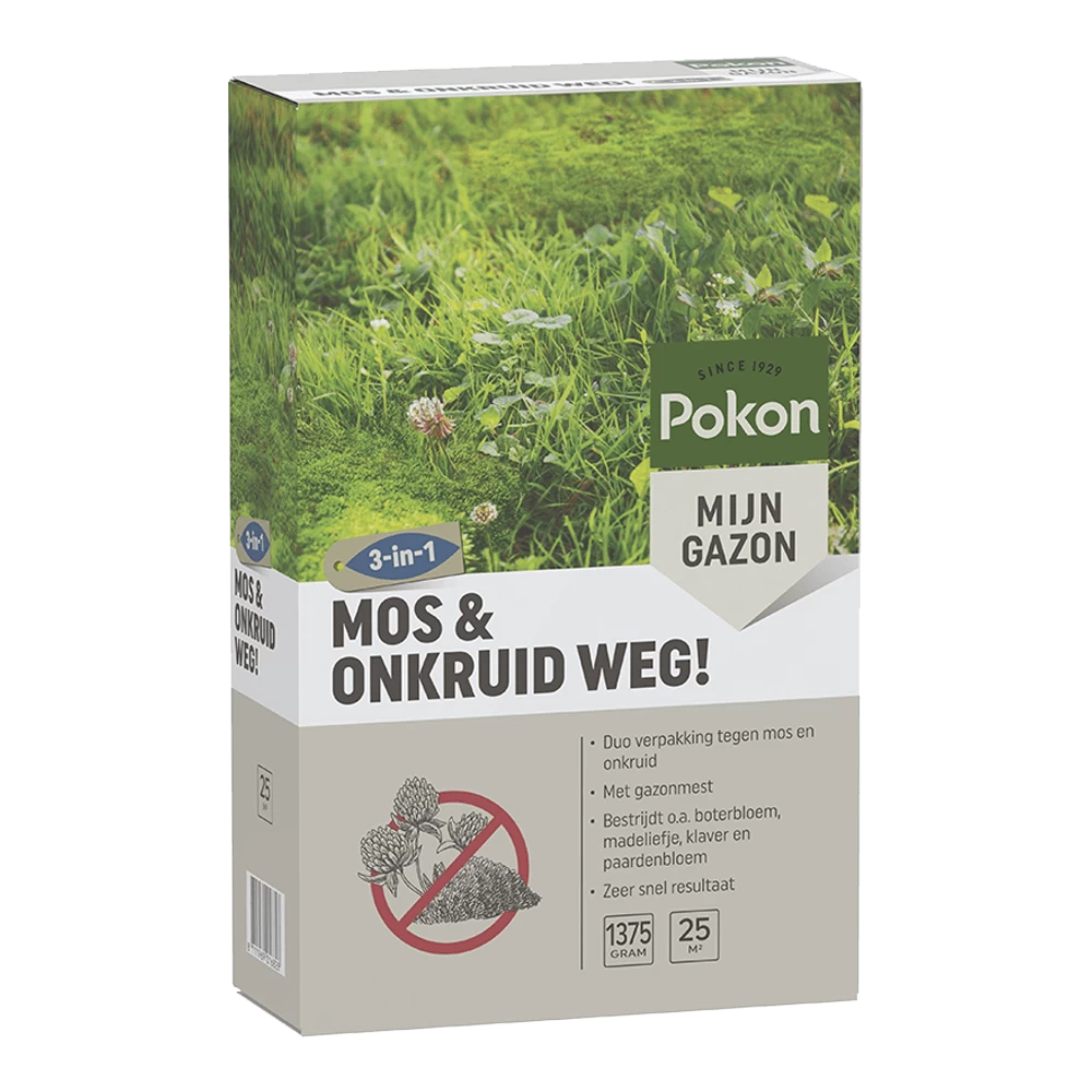 Pokon Mos En Onkruid Weg! 3-in-1 Voor 25mu00b2 - Onkruid En Aanslag 1 Pokon Mos En Onkruid Weg! 3-in-1 Voor 25mu00b2 - Onkruid En Aanslag