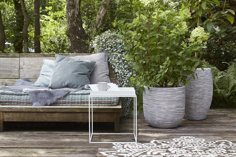 Capi Bloempot Bol Nature Rib NL - D55 X H53cm - Ivoor 2 Capi Bloempot Bol Nature Rib NL - D55 X H53cm - Ivoor - Afbeelding 2