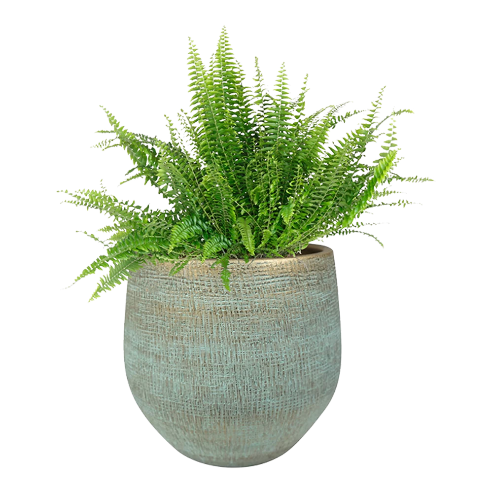 Bloempot Ryan - D31 X H28cm - Shiny Blue 2 Bloempot Ryan - D31 X H28cm - Shiny Blue - Afbeelding 2