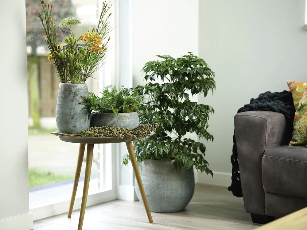 Bloempot Ryan - D31 X H28cm - Shiny Blue 3 Bloempot Ryan - D31 X H28cm - Shiny Blue - Afbeelding 3