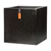 Capi Plantenbak Vierkant Lux Terrazo - L80 X B80 X H80cm - Zwart