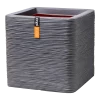 Capi Plantenbak Vierkant Nature Rib NL - L40 X B40 X H40cm - Donkergrijs