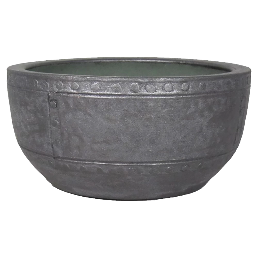 Plantenschaal Fien - D24 X H12cm - Antraciet 1 Plantenschaal Fien - D24 X H12cm - Antraciet