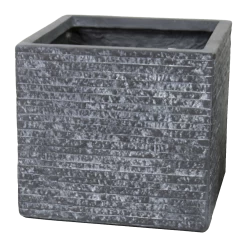 Plantenbak Utah Cubi - L20.5 X B20.5 X H22cm - Donkergrijs