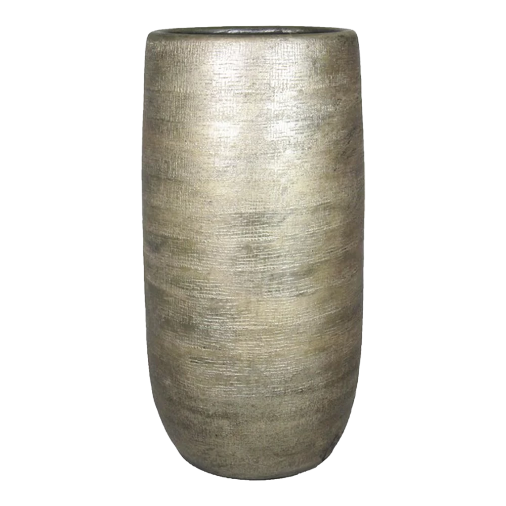 Bloempot Mira Hoog - D26 X H50cm - Goud 1 Bloempot Mira Hoog - D26 X H50cm - Goud